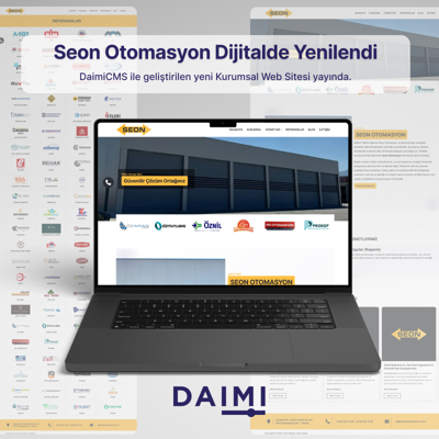 Yeni Referansımız: Seon Otomasyon Web Projesi DaimiCMS Üzerinde Yayında!